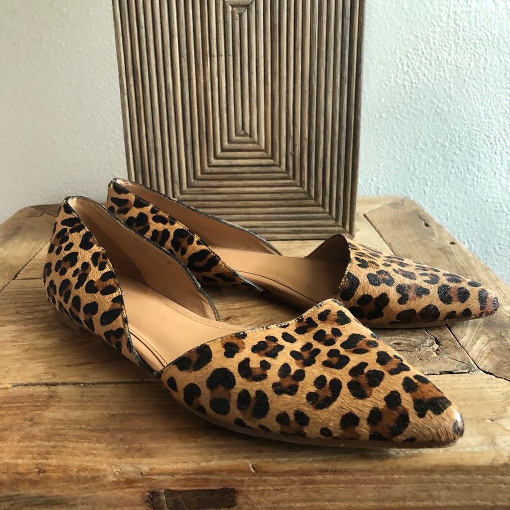 J Crew leopard flats